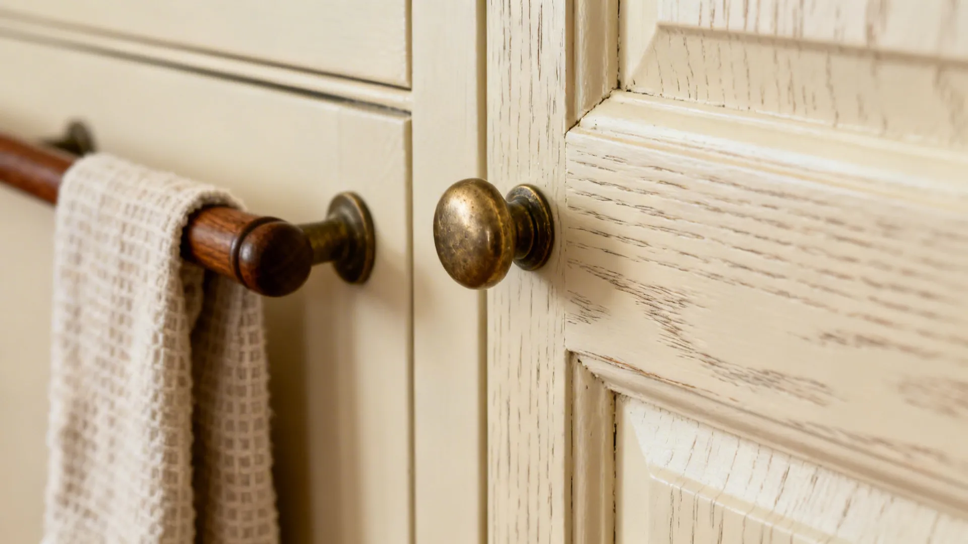 1) Shaker Cabinets with Warm Wood Accents