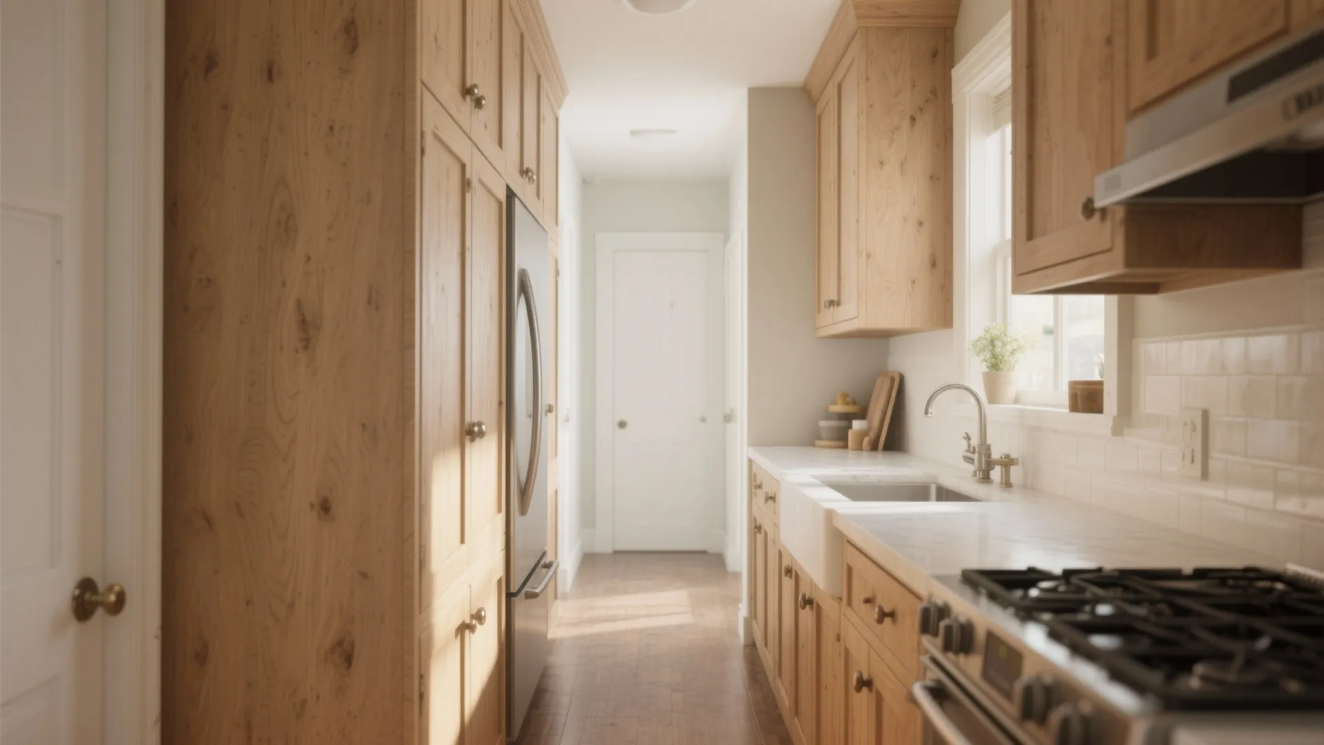 1. Light-stained Shaker Oak for Timeless Brightness