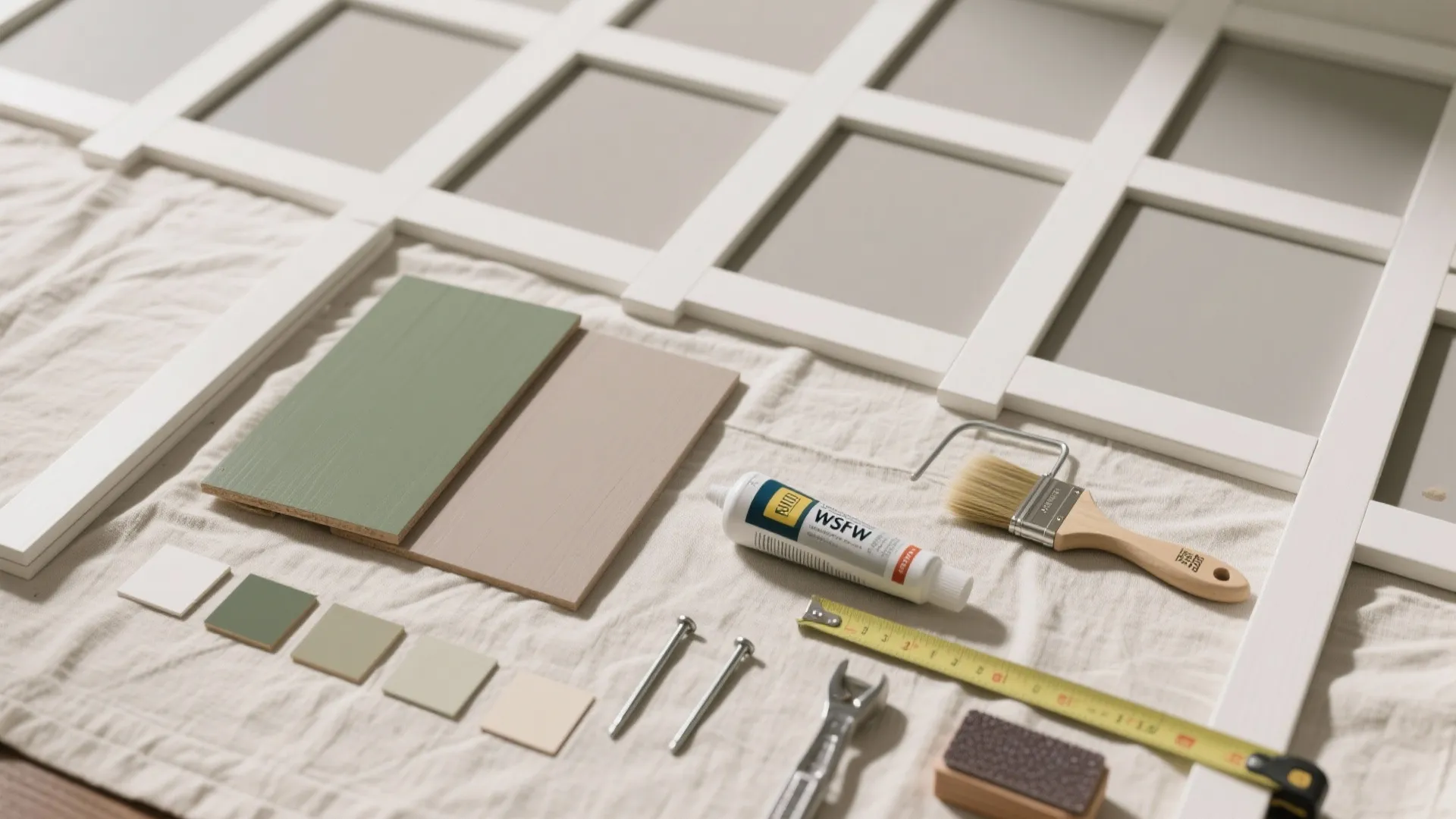 Painted Shaker Grid Panelling for Visual Depth