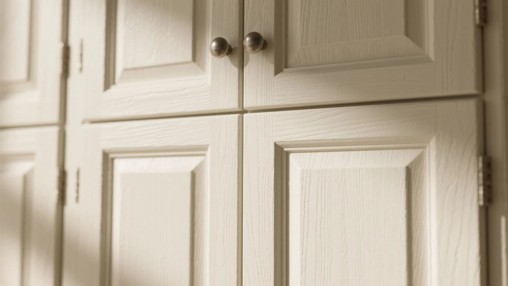 4. Shaker-style off-white for timeless appeal