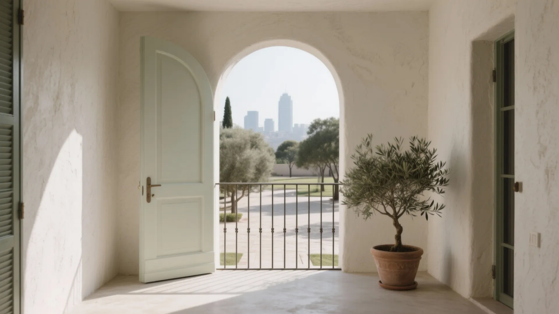 Soft-Framed Views with a Shallow Arch