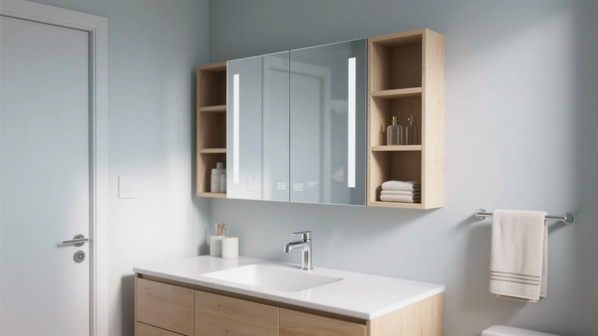 2) Ultra-Shallow, Frameless Cabinet: Surface-Mount Without the Bulk