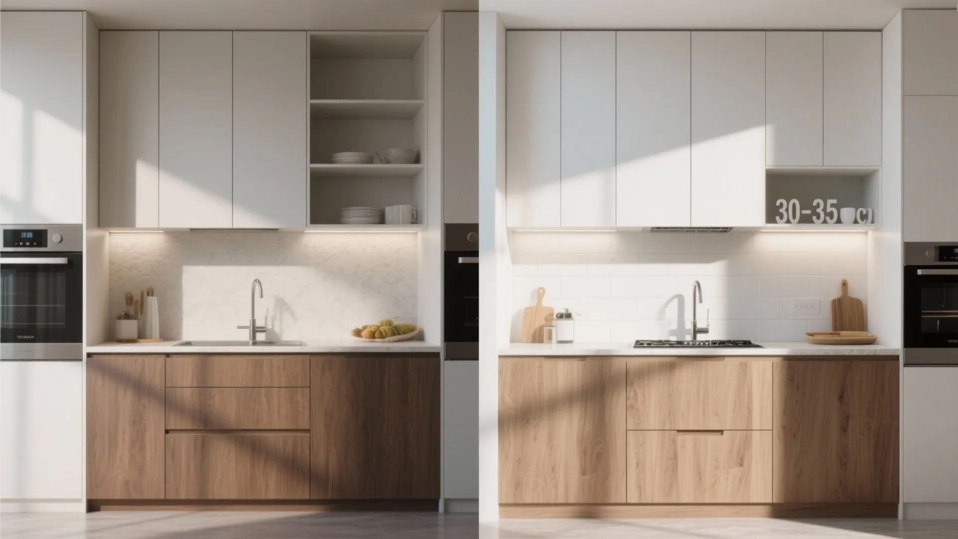 2. Go Shallow on Upper Cabinets