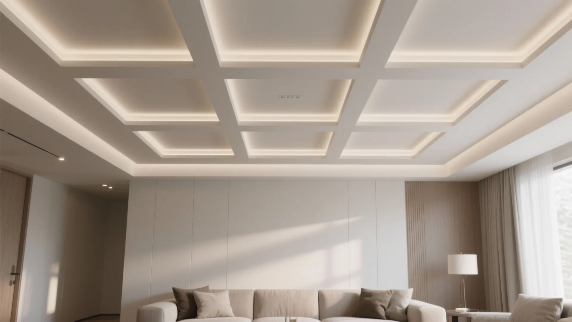 Shallow Modern Coffered Grid
