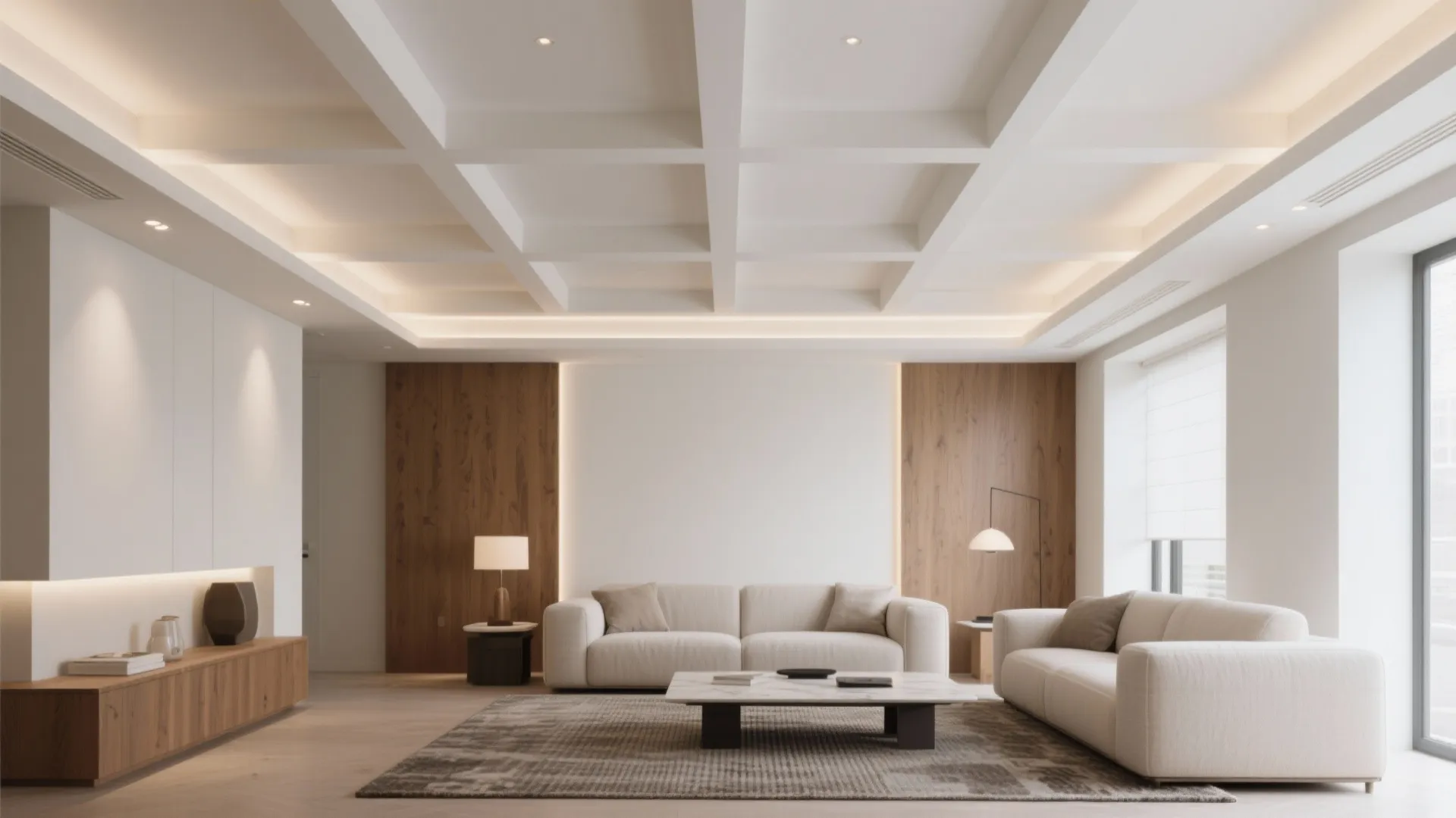 Contemporary Coffered Grid (Shallow and Refined)