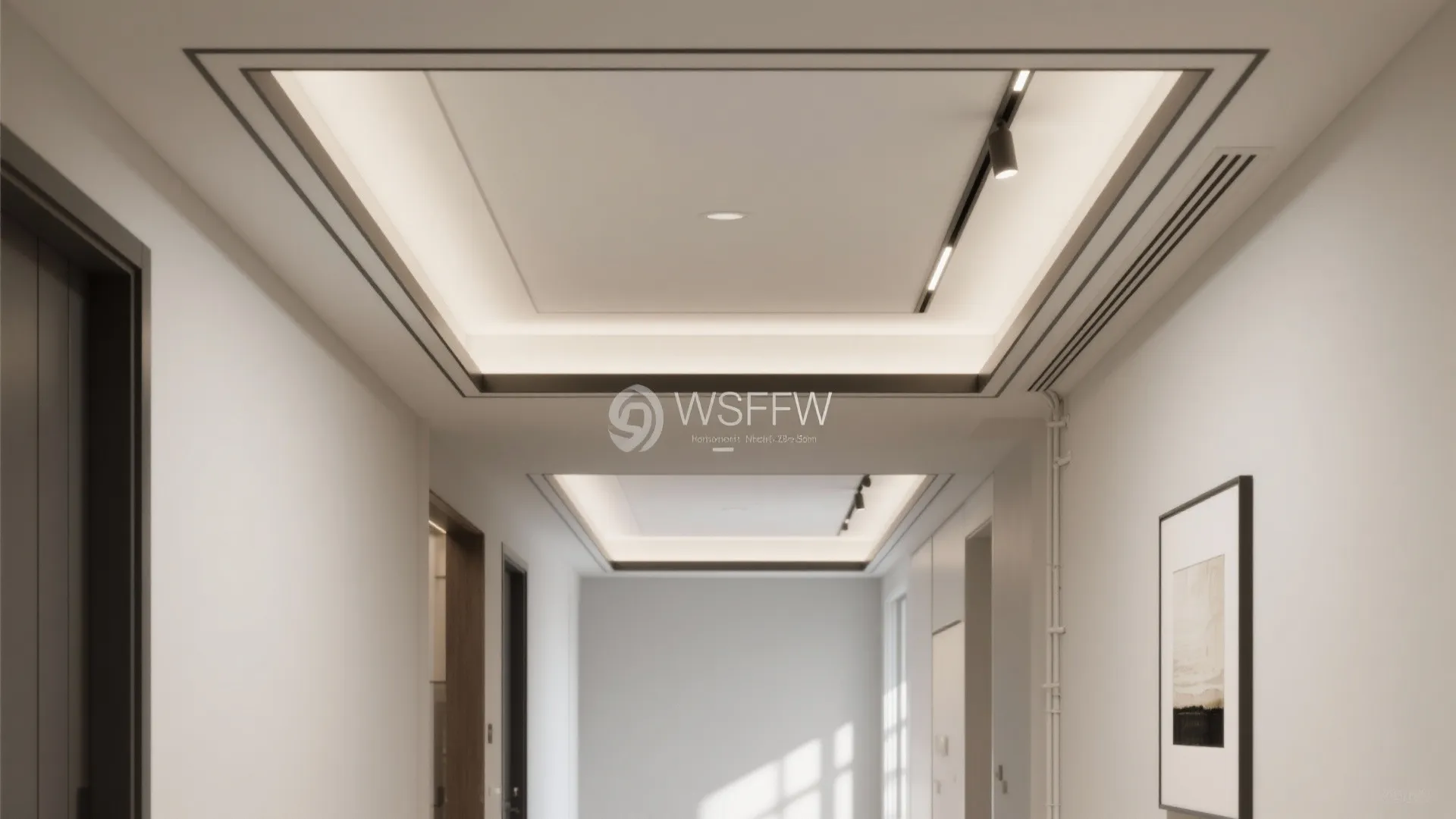 4) Shallow coffer frames with concealed tracks