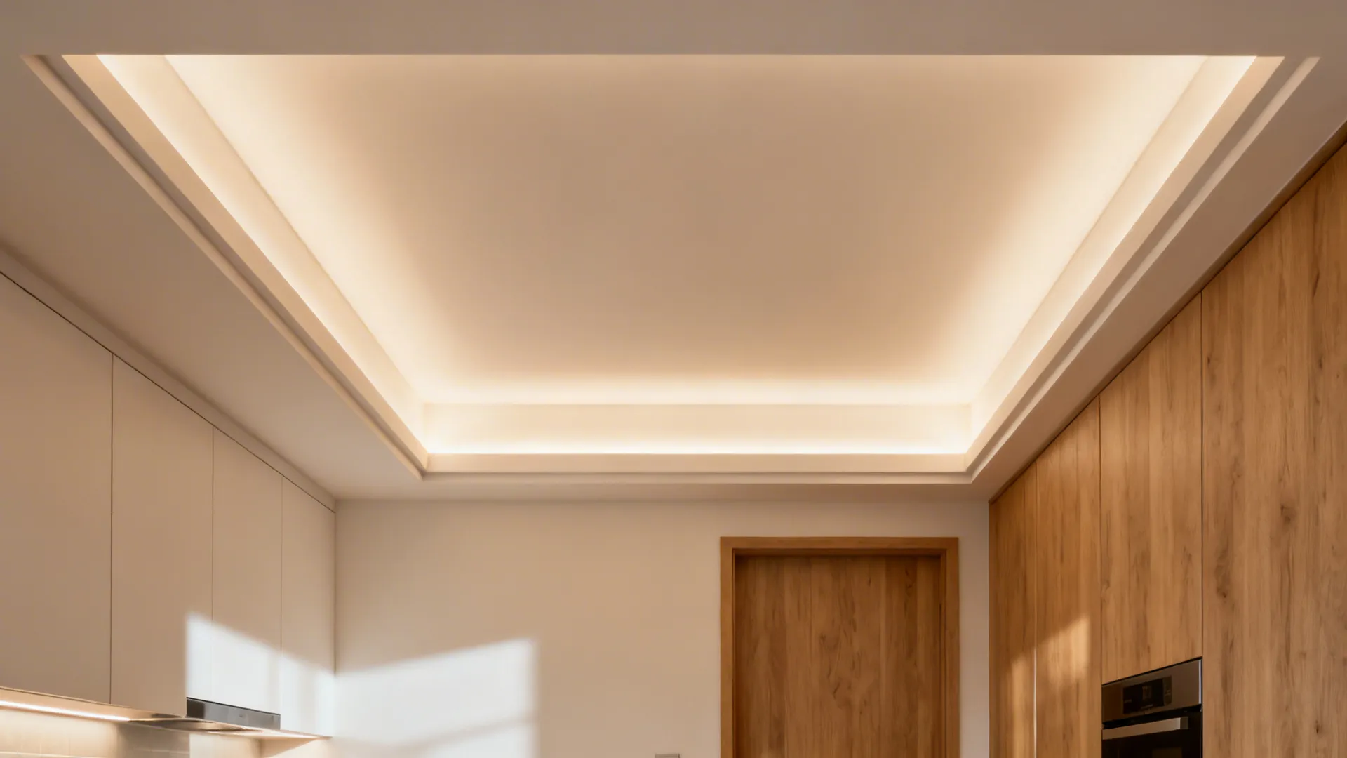 2) Shallow coffer with concealed LED perimeter