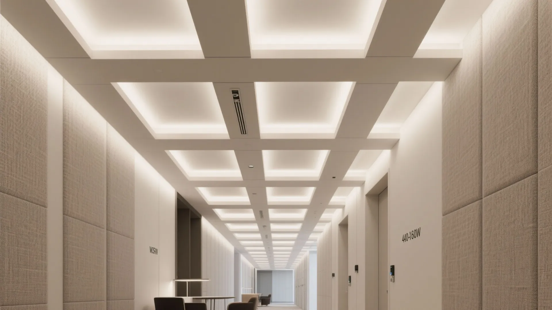 2) Coffered Panels with Hidden Lighting