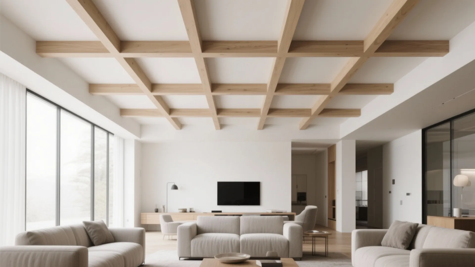 Shallow coffered grids for depth (without the bulk)