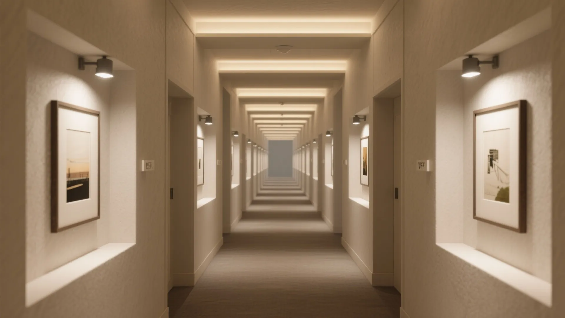 Rhythmic coffers (shallow) to break monotony