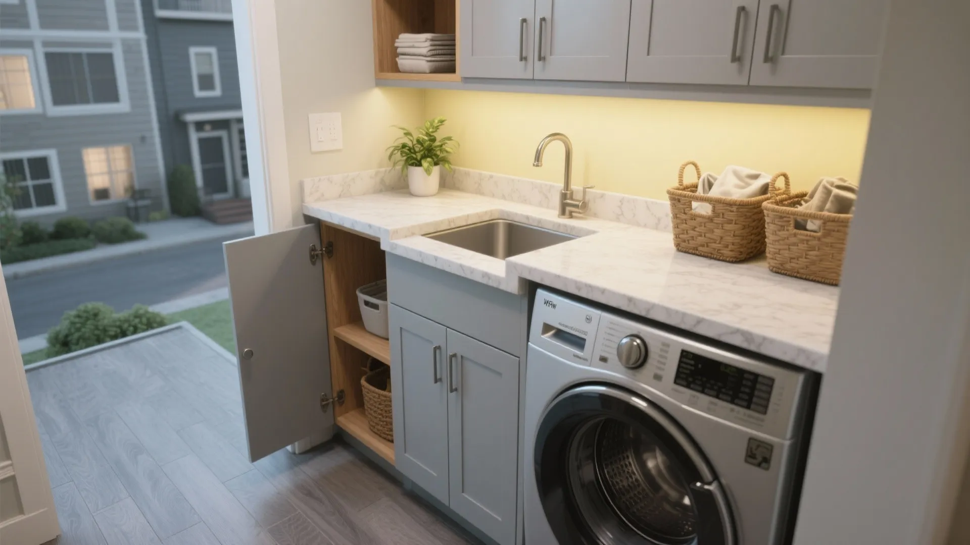 2. Build a shallow counter with front access