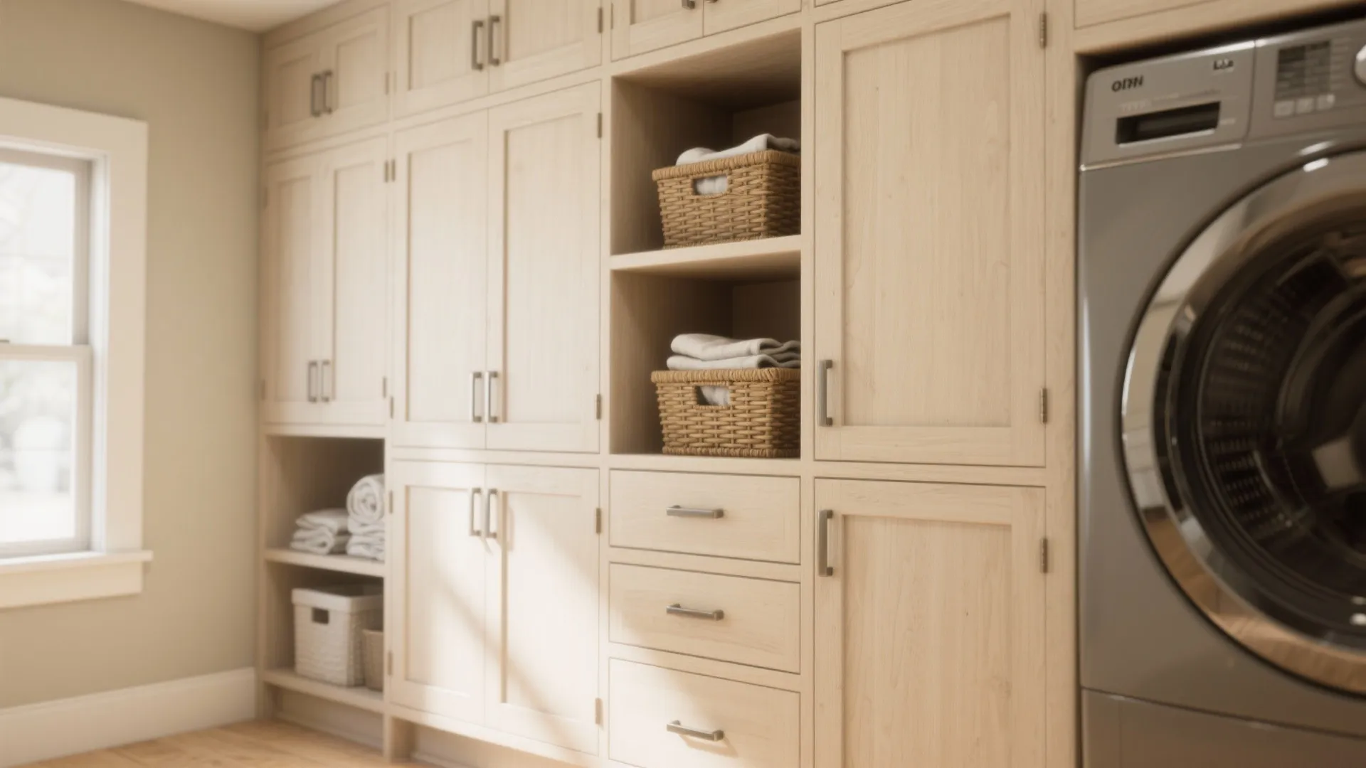 3. Shallow Wall Cabinets with Cubby Openings