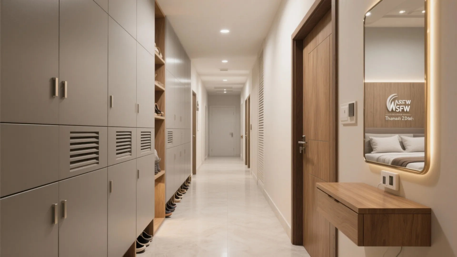 Smart storage: entry to bedroom continuity