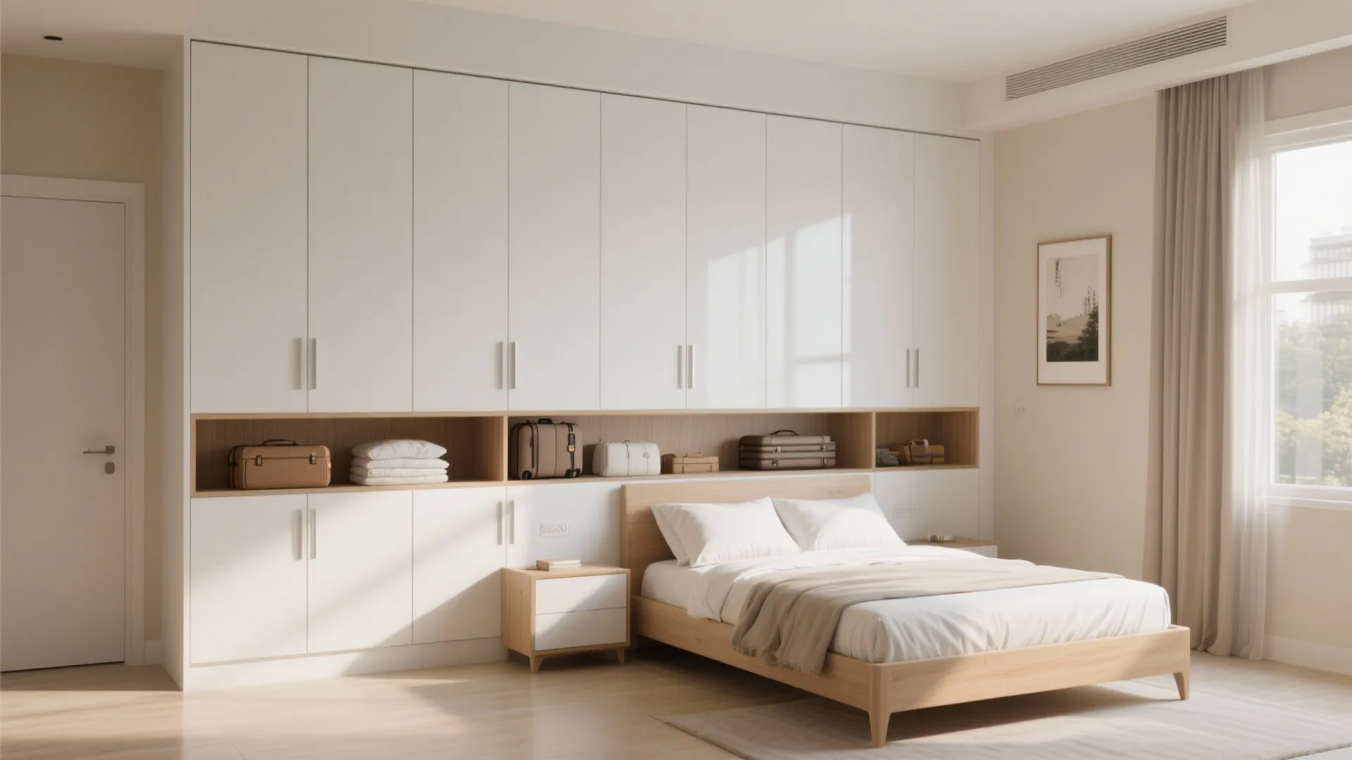 Lightweight storage walls with sliding fronts