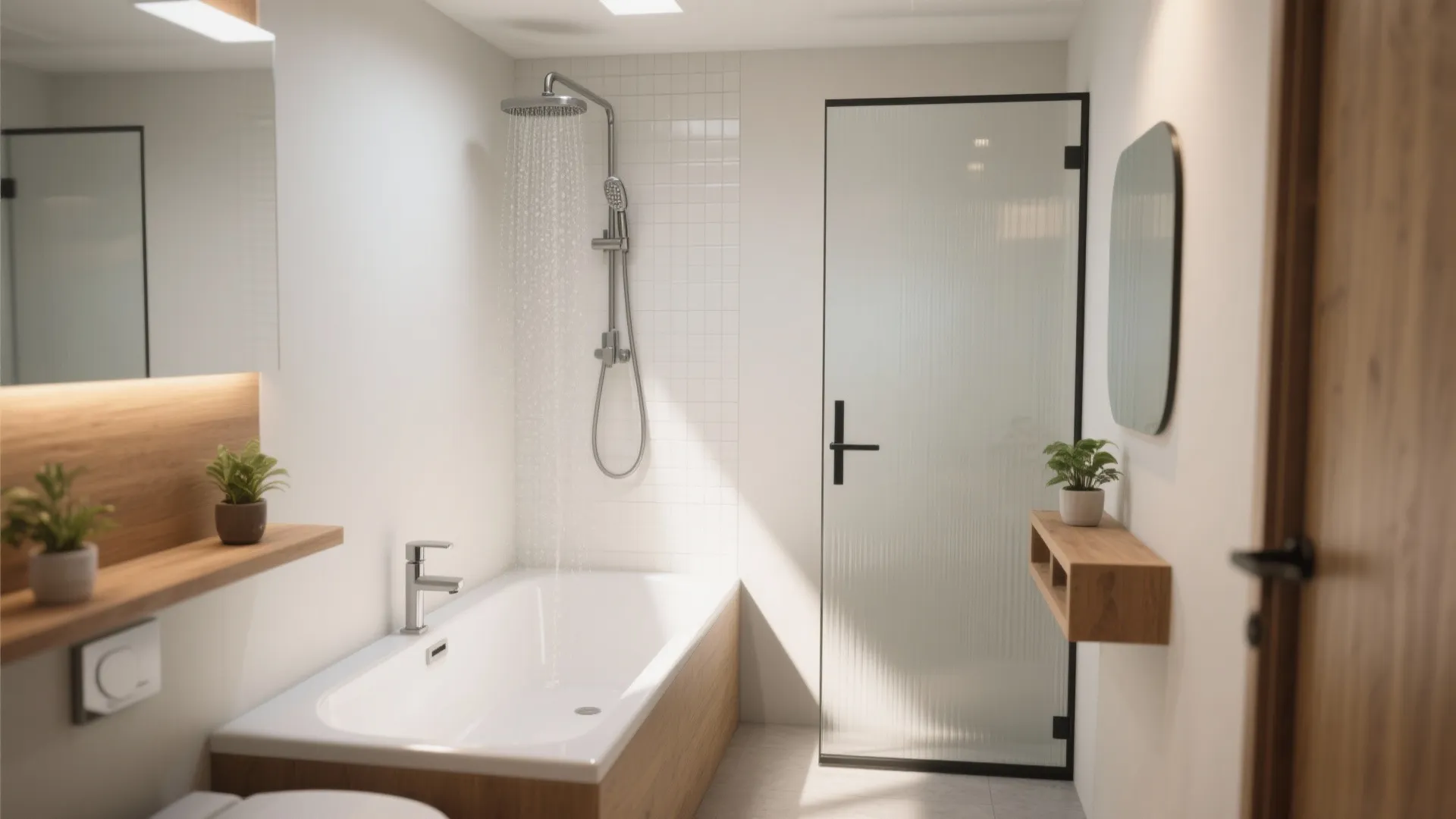 3. Tub-shower combo with shallow soaker