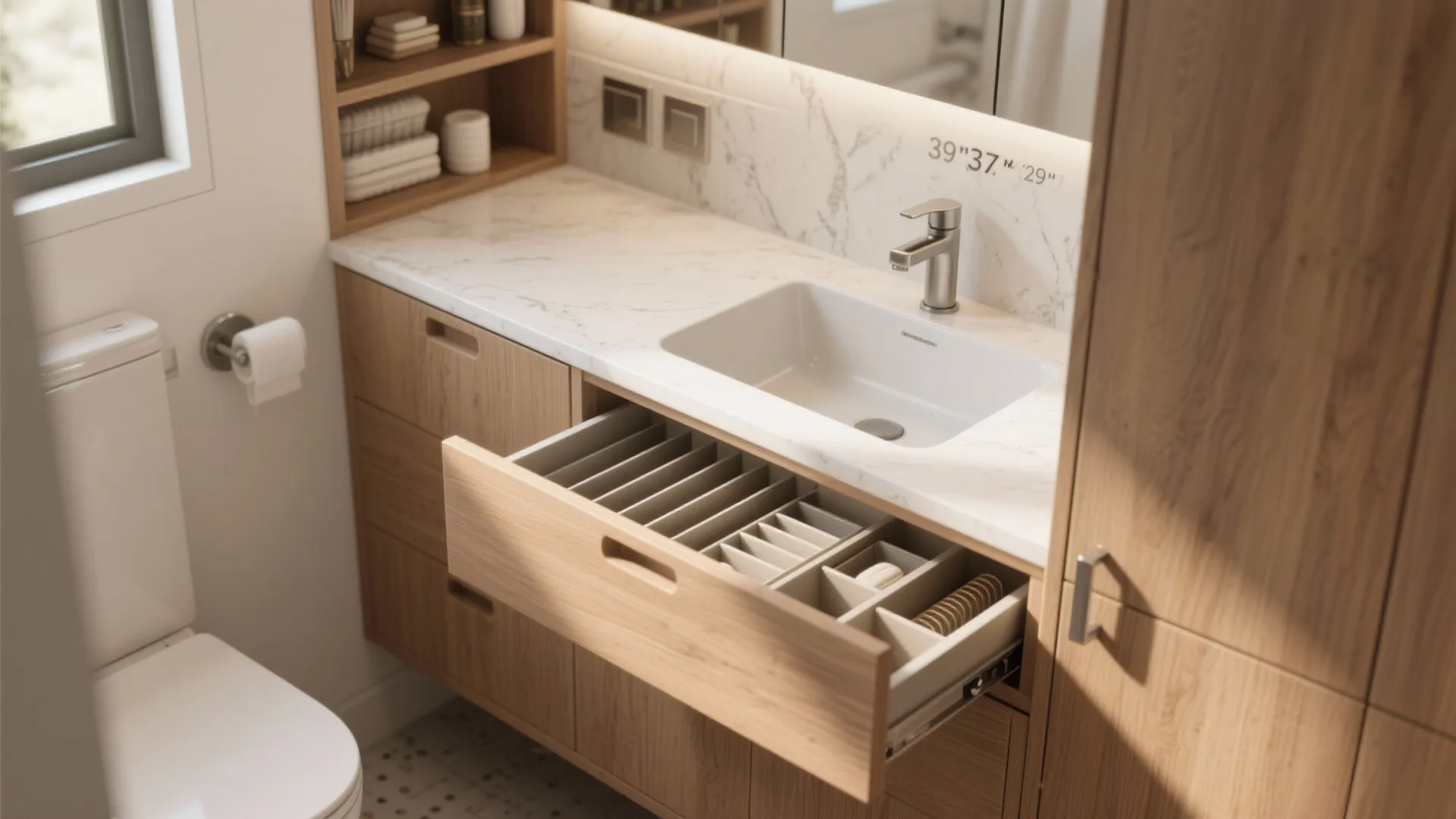 3. Shallow undermount + clever storage