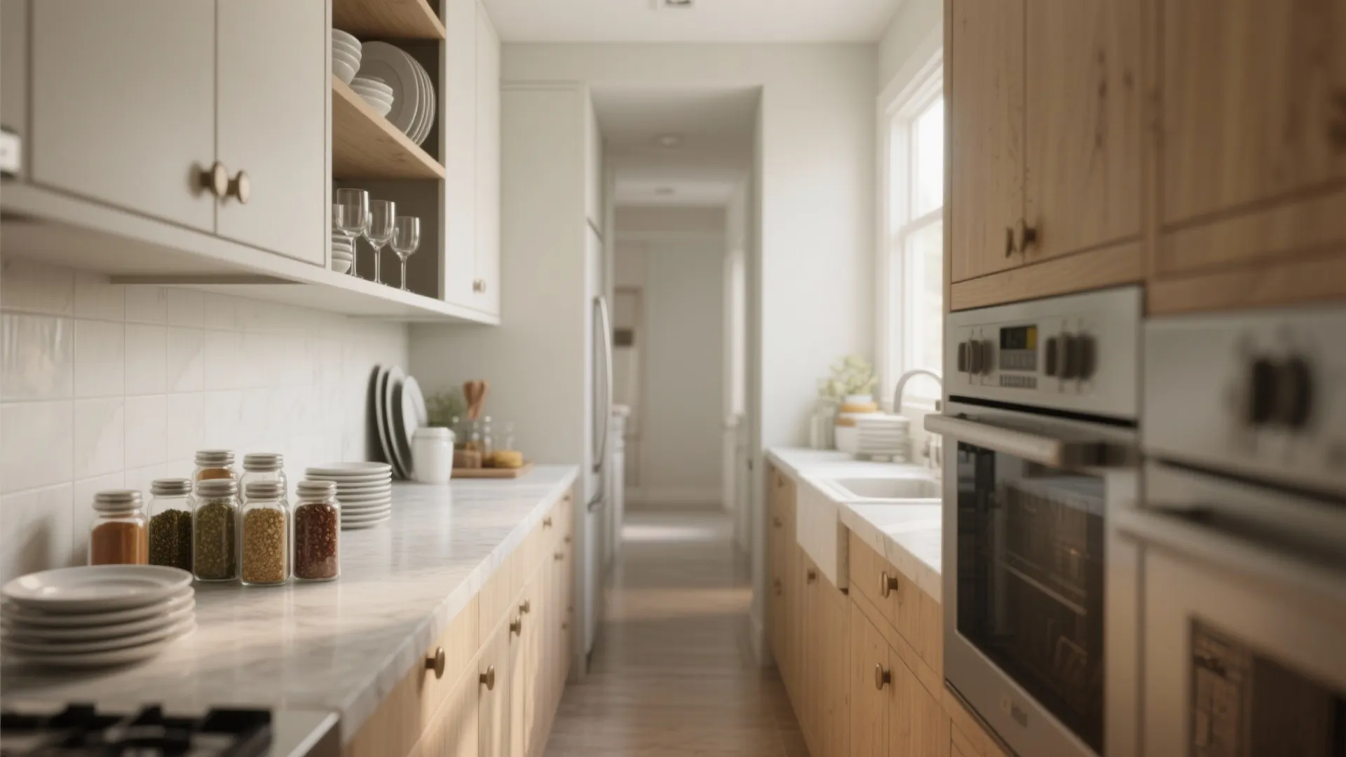 2. Use Shallow Upper Cabinets