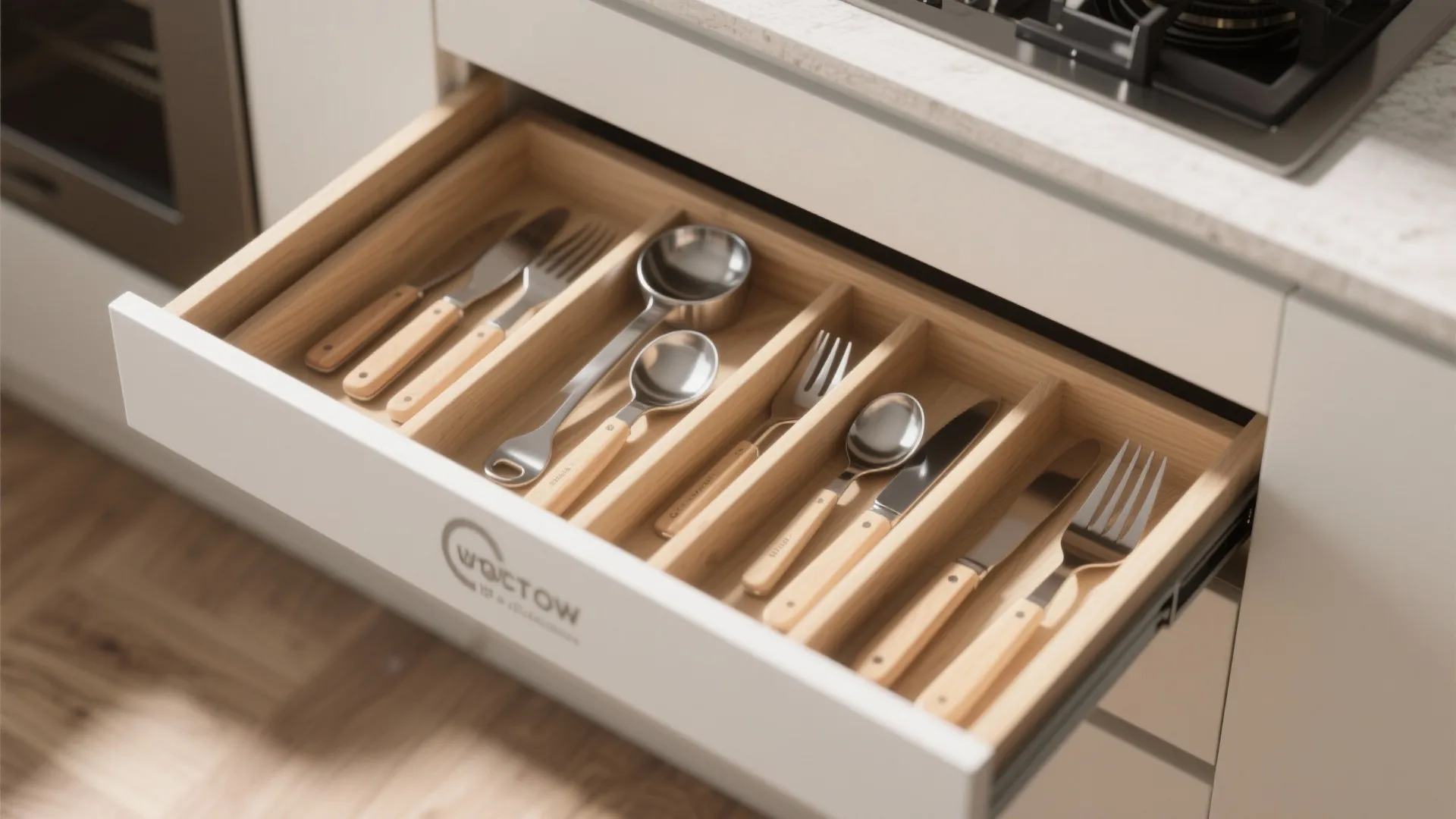 2. Middle shallow drawer for everyday utensils