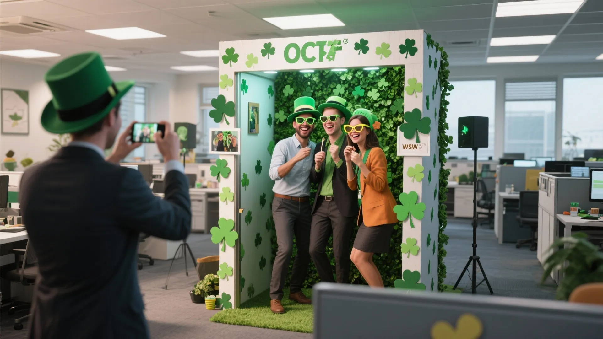 7. DIY Shamrock Photo Booth
