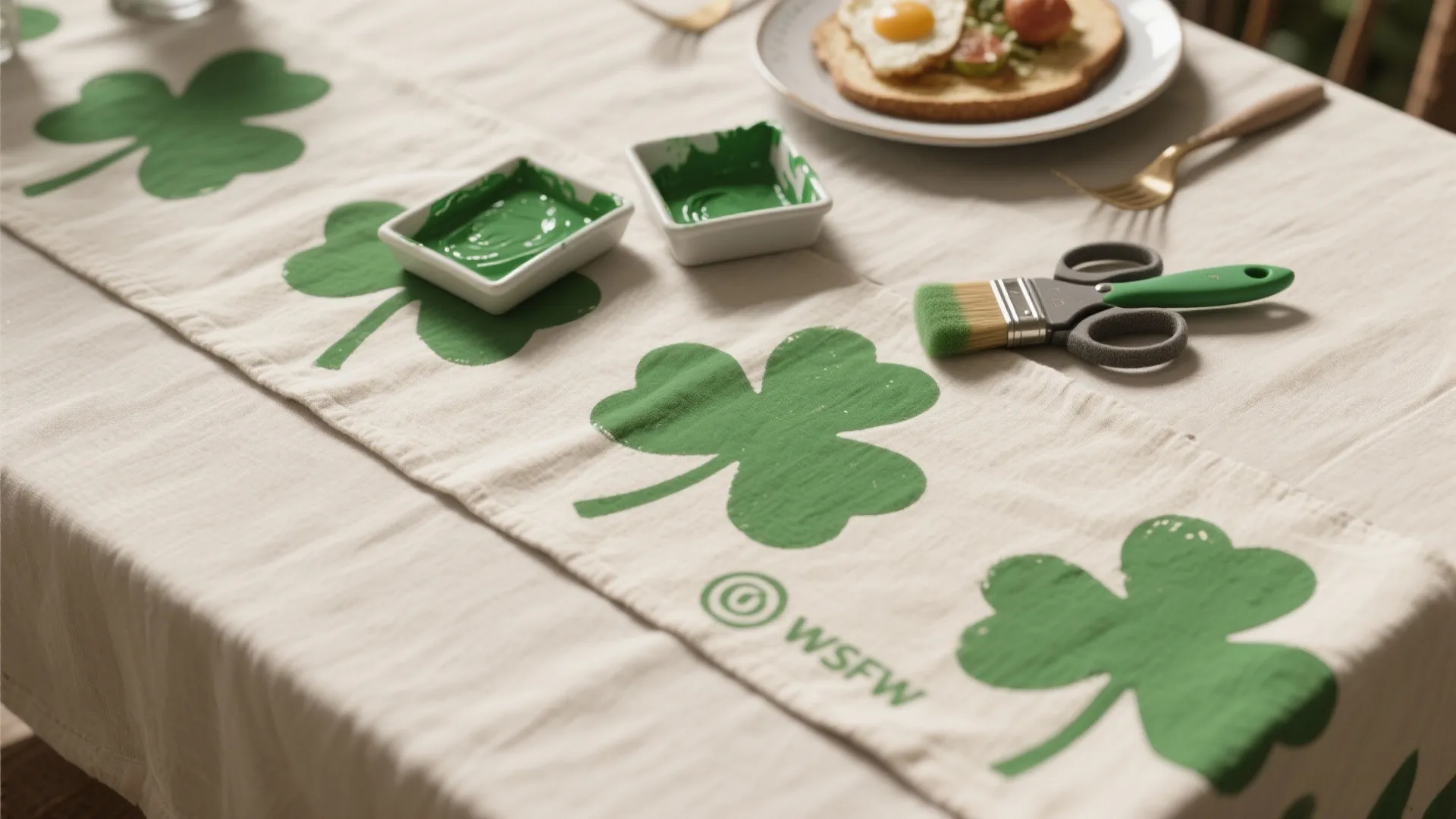 3. Shamrock table runner: pattern on a budget