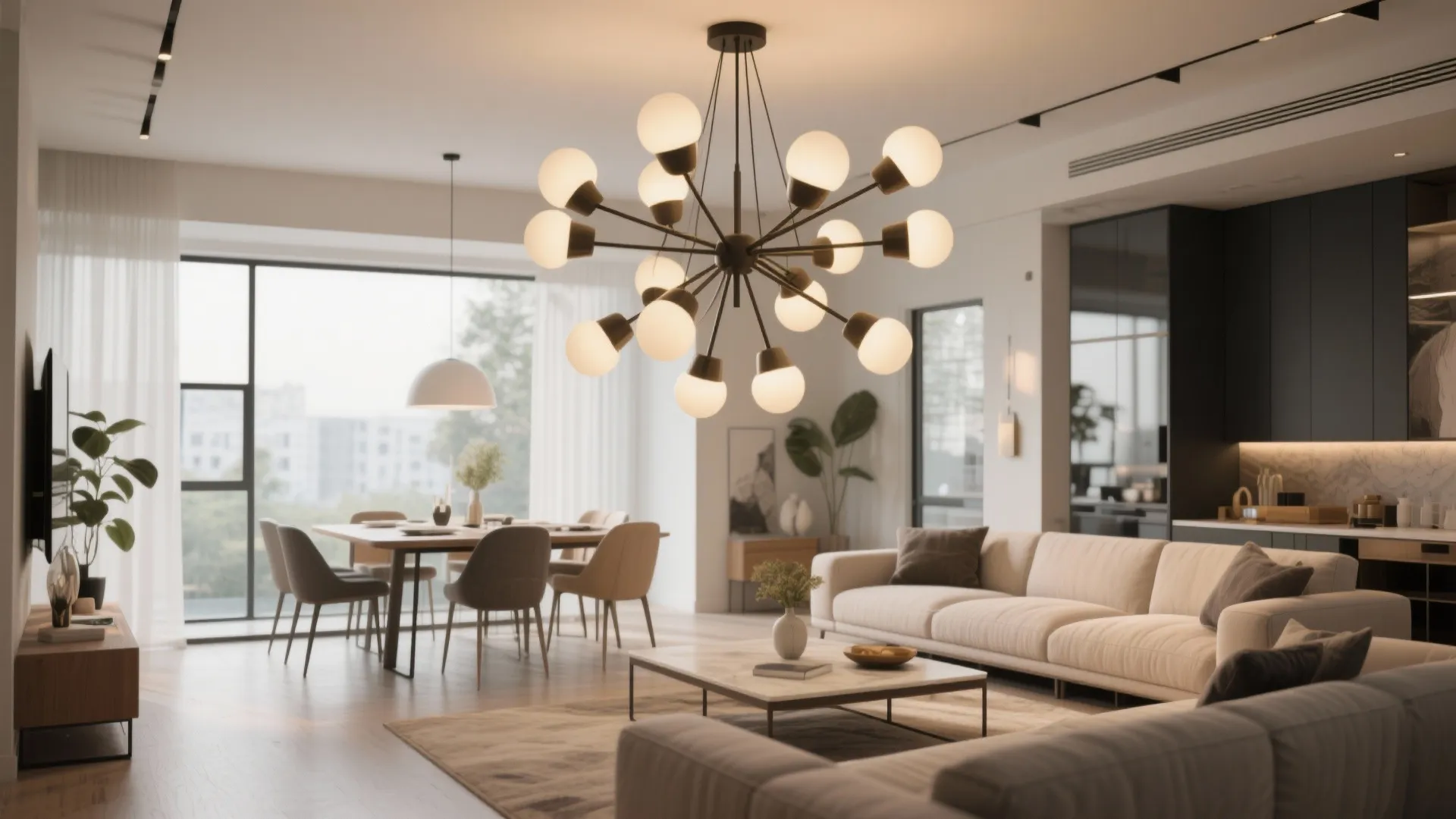 3. Shared Lighting as a Statement Piece