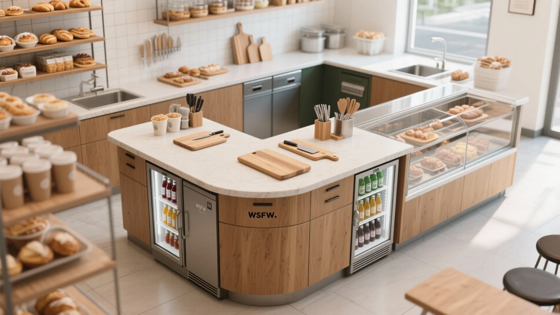 3. A Shared Prep and Display Island