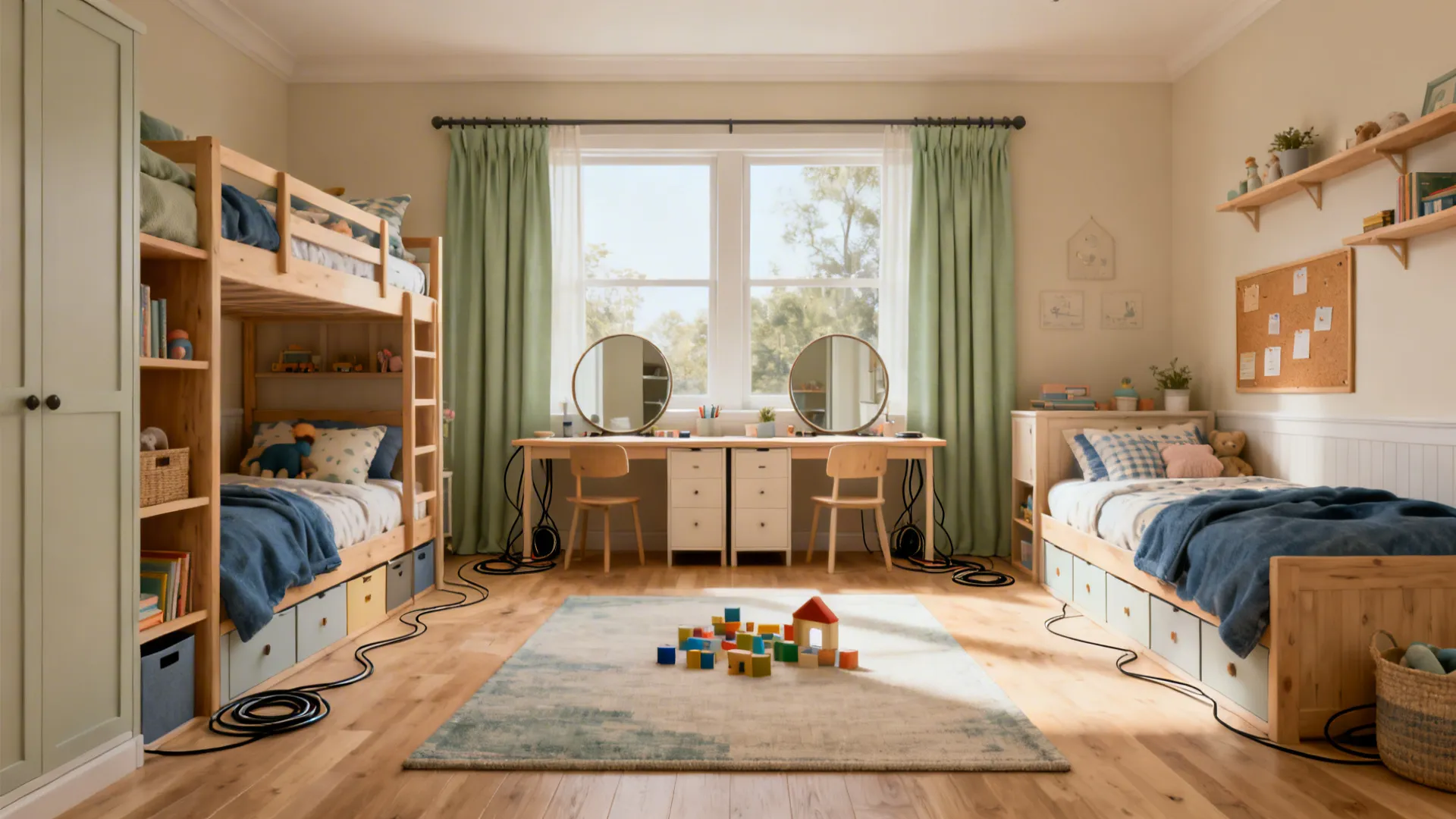 Boys and girls shared room: 5 design ideas that work