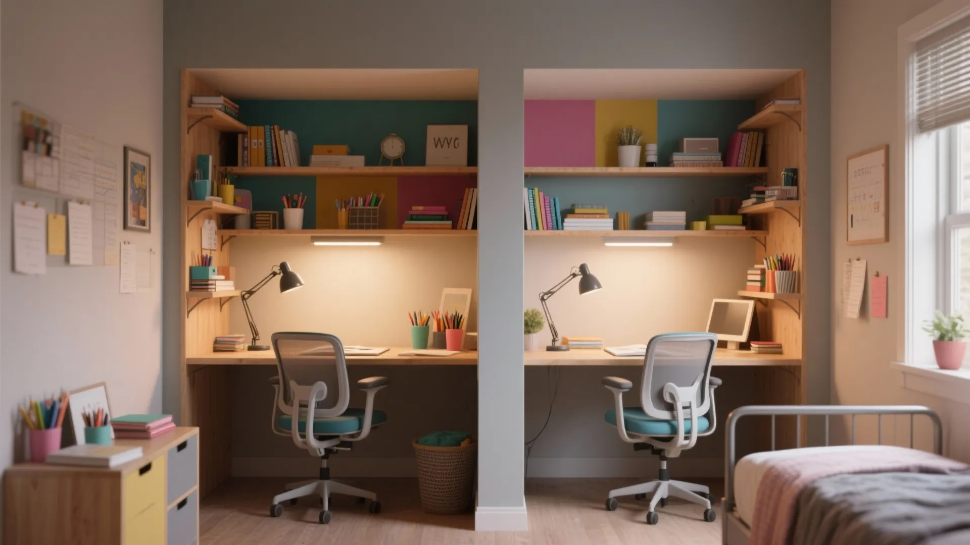 4. Shared Study Nook: focus without crowding