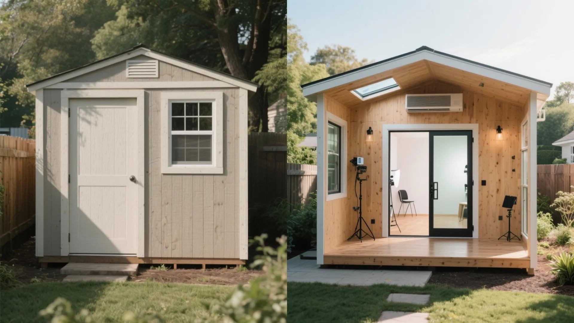 Idea 1: Start with a shed, finish like a studio