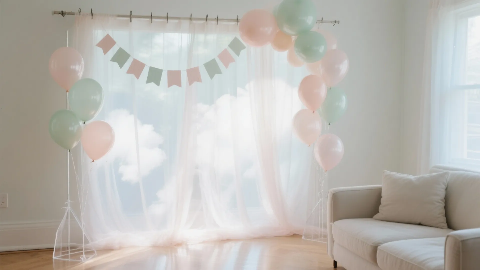 Sheer and clear backdrops that feel light as air