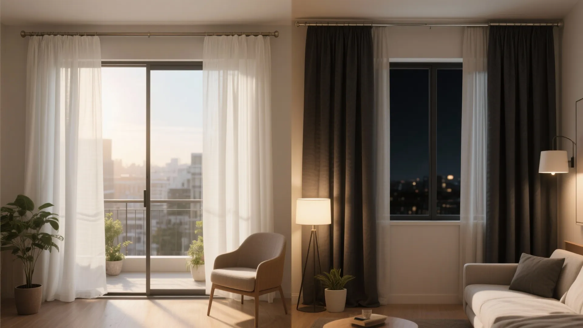 Sheer-Blackout Layering for Flexible Privacy