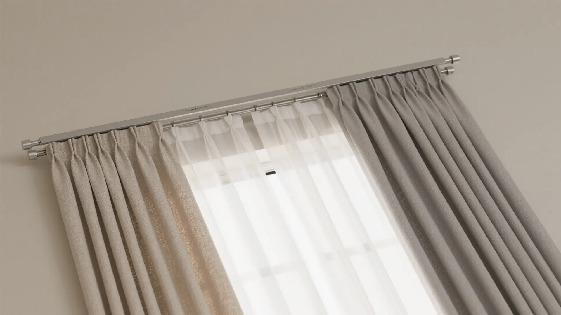 Layered sheers + blackout for day-to-night flexibility