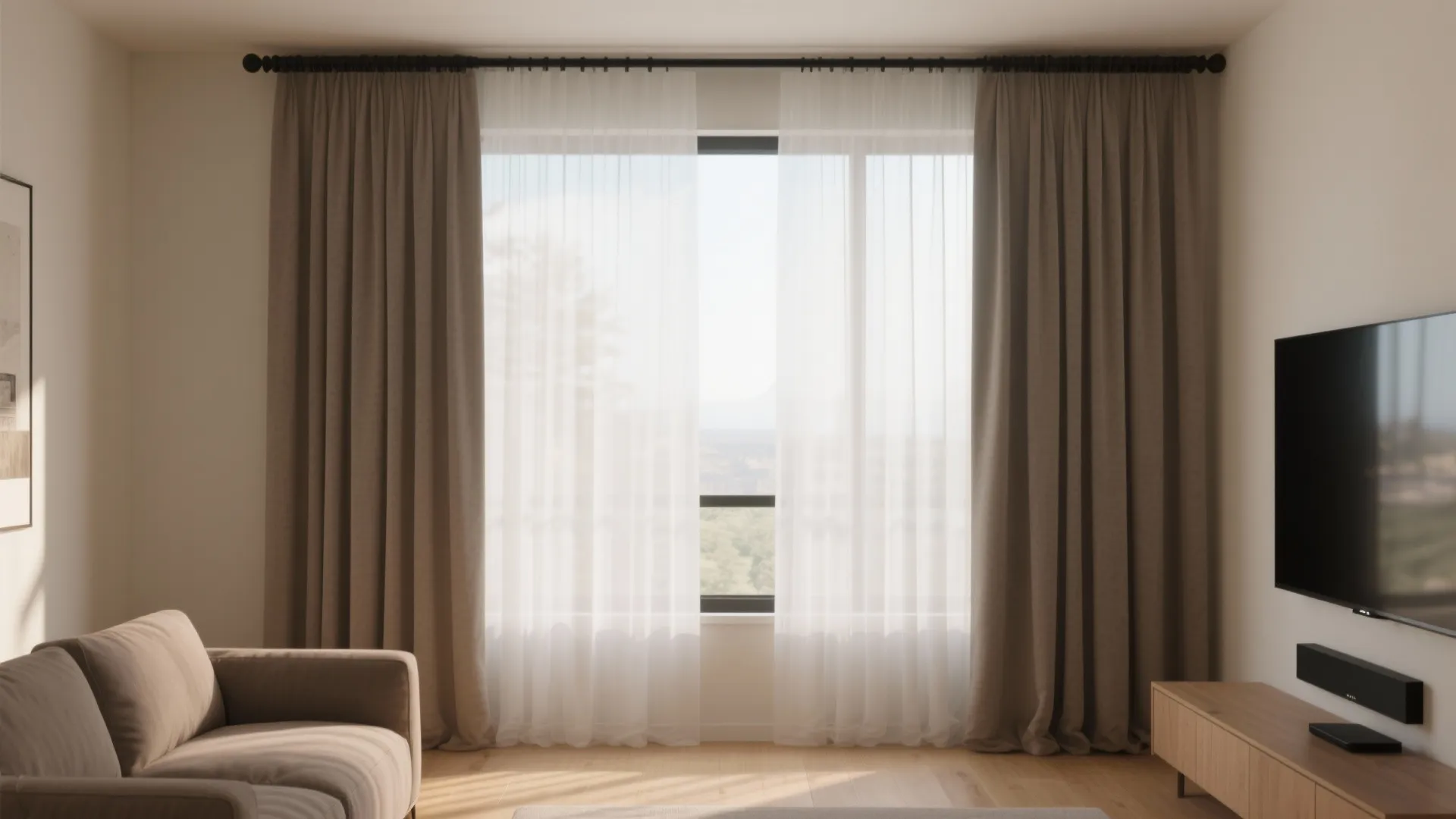 Layered Sheers + Blackout Drapes