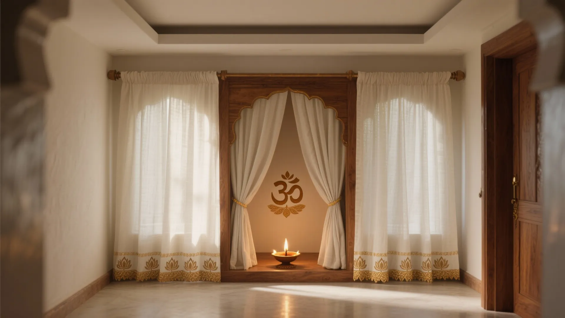 Idea 1: Sheer Linen With Sacred Borders