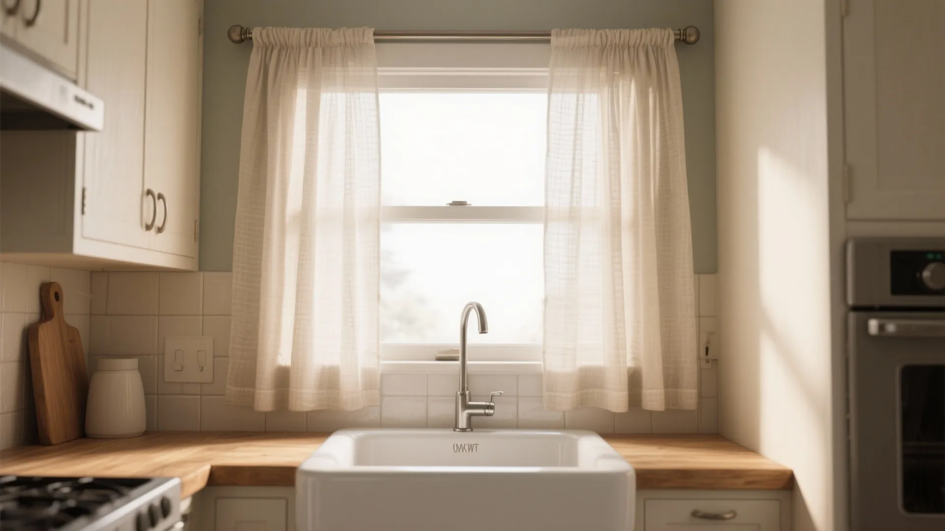 1. Sheer Café Curtains for Airy Light