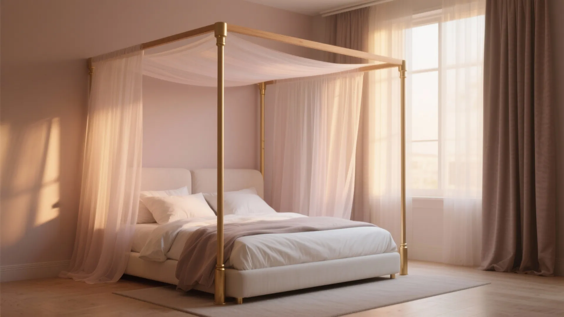 Sheer Canopies and Romantic Room Zoning