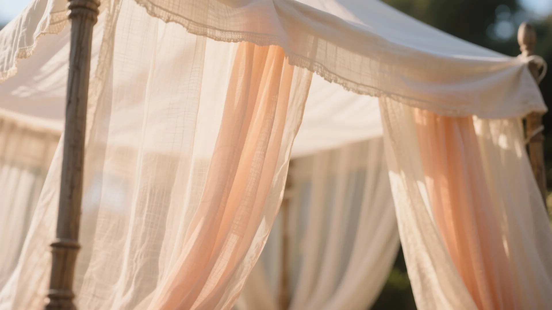 2. Sheer Canopy Fabrics for Airy Drama