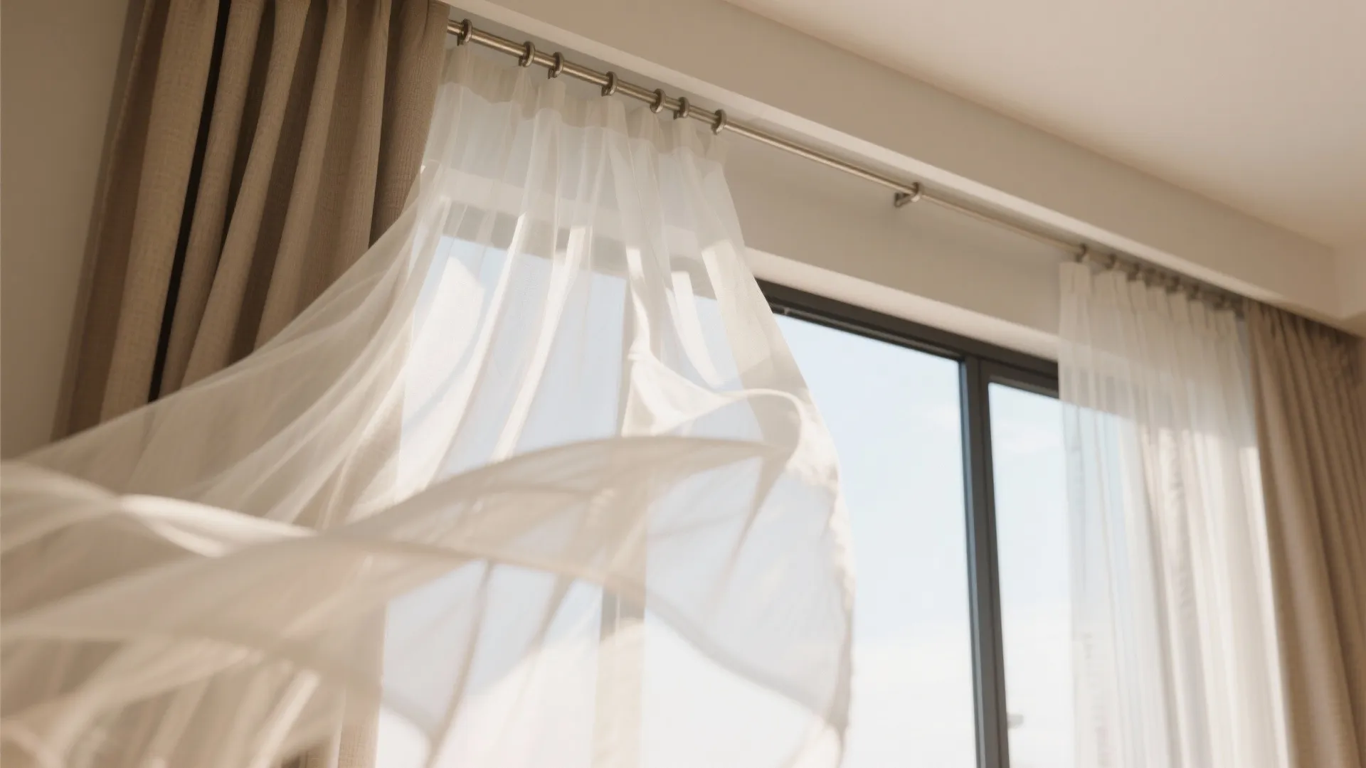 Idea 1: Use Sheer Layered Curtains