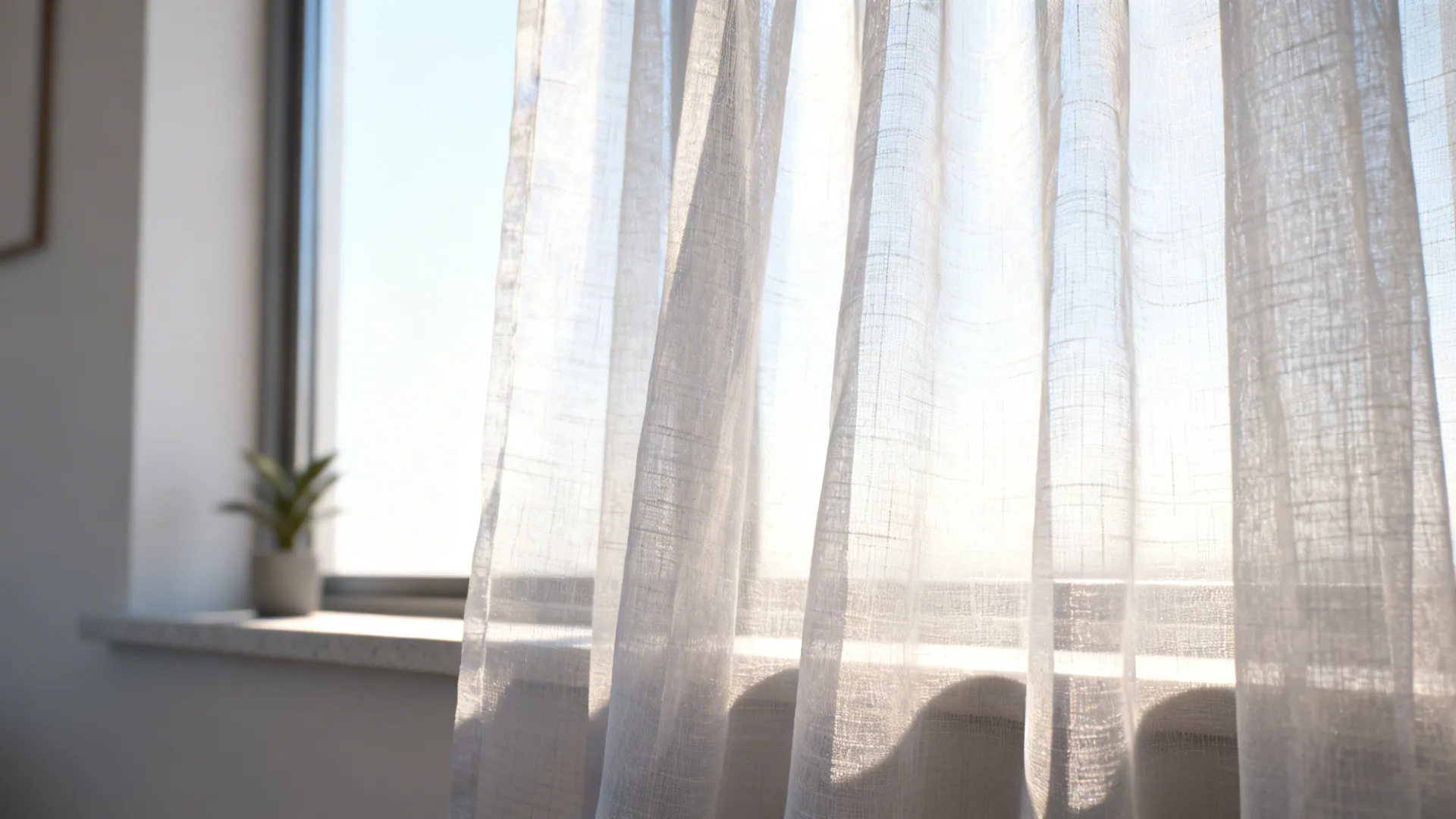 1. Light sheers for airy small rooms