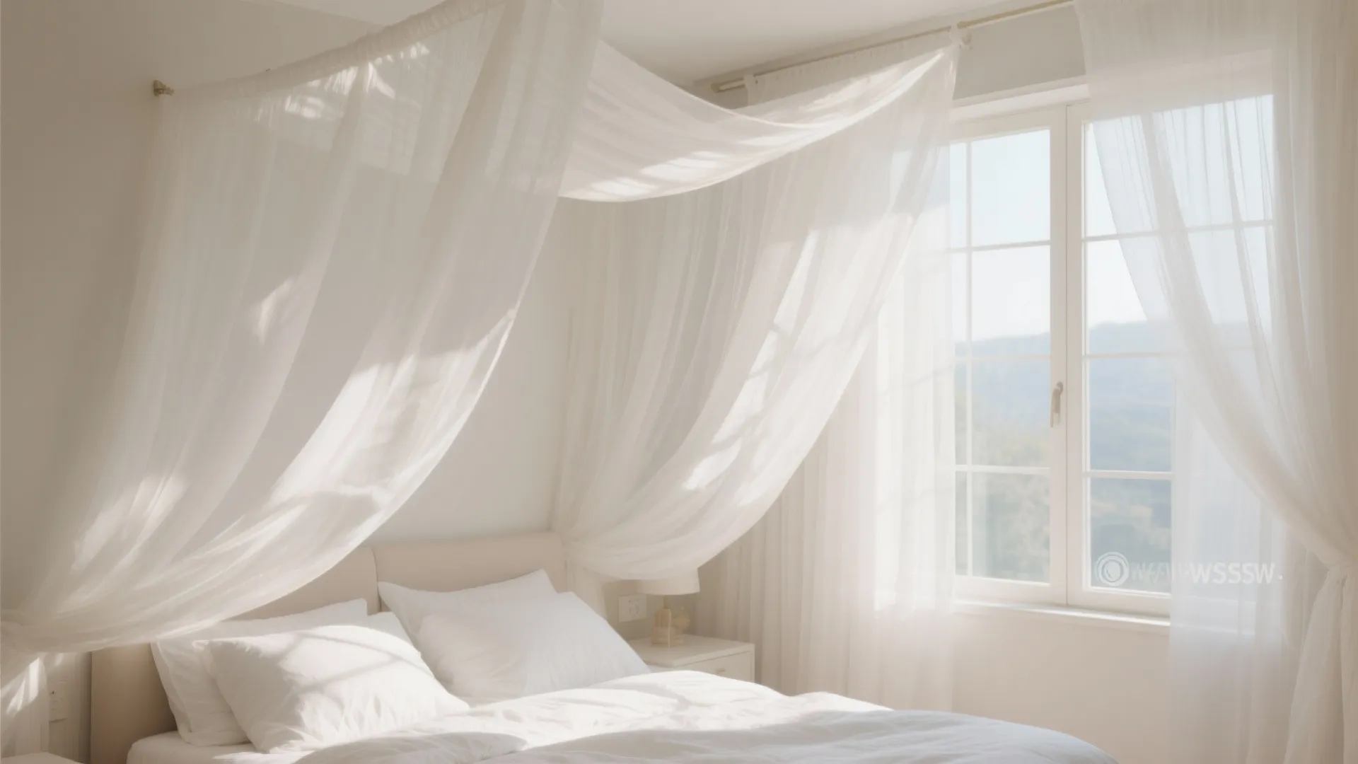 Tip 1: Sheer Fabric Drapes for Soft Light
