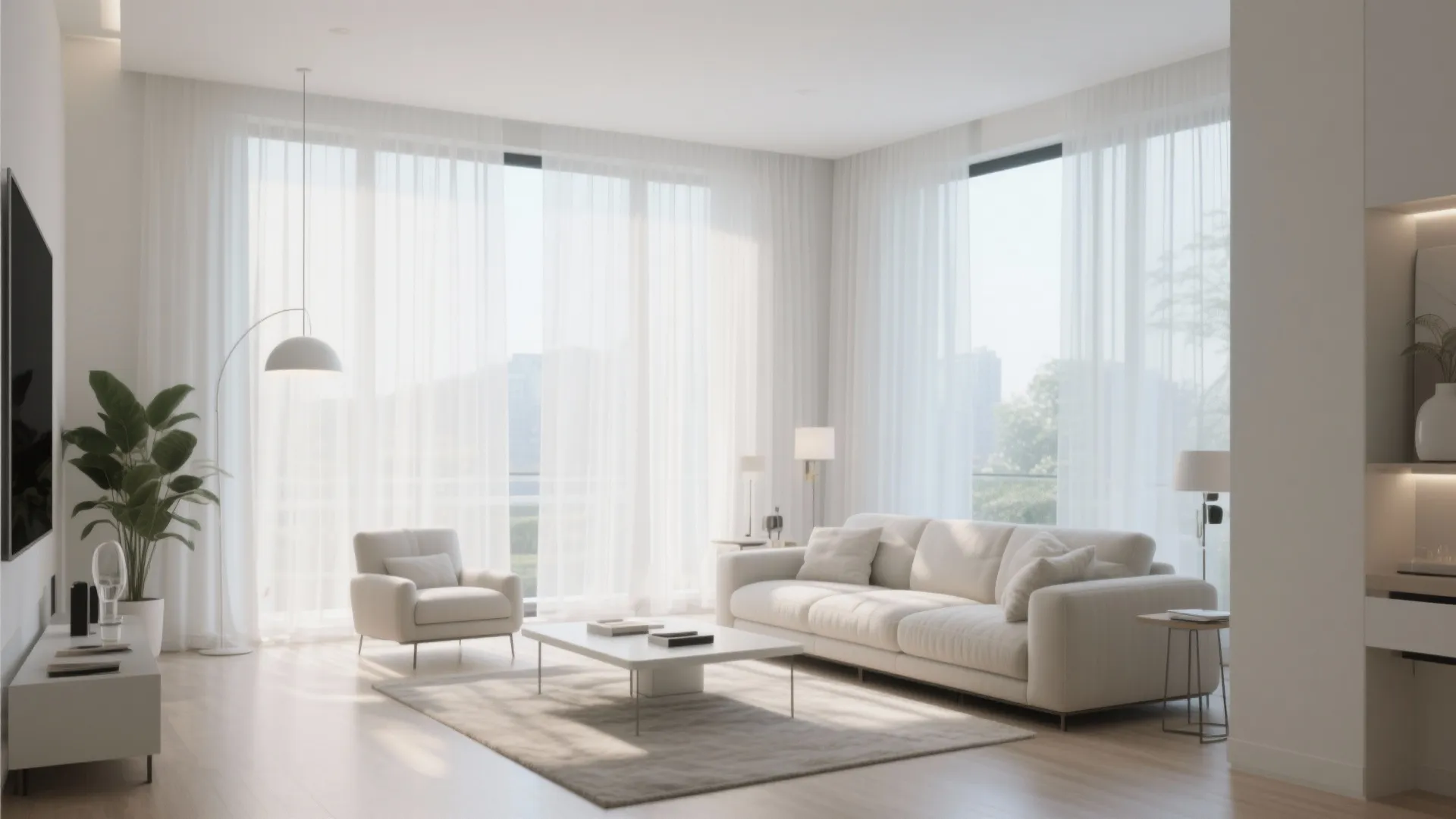 1. Floor-to-Ceiling Sheer Layers