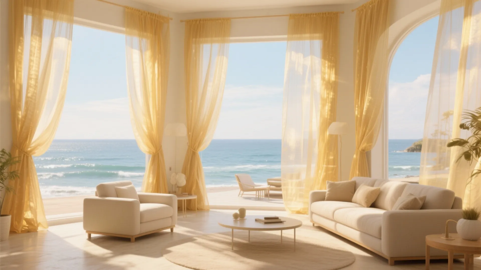 Sheer Gold Organza Panels