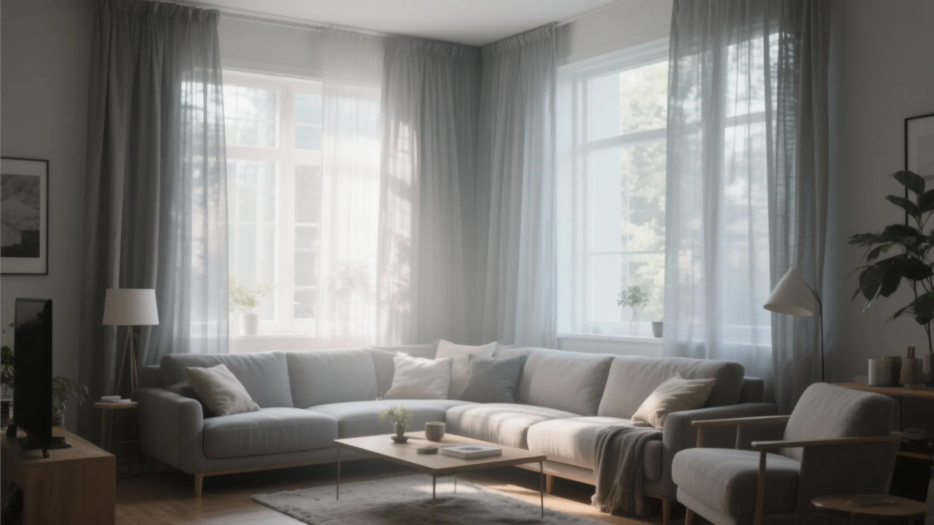 4. Sheer Grey Voiles