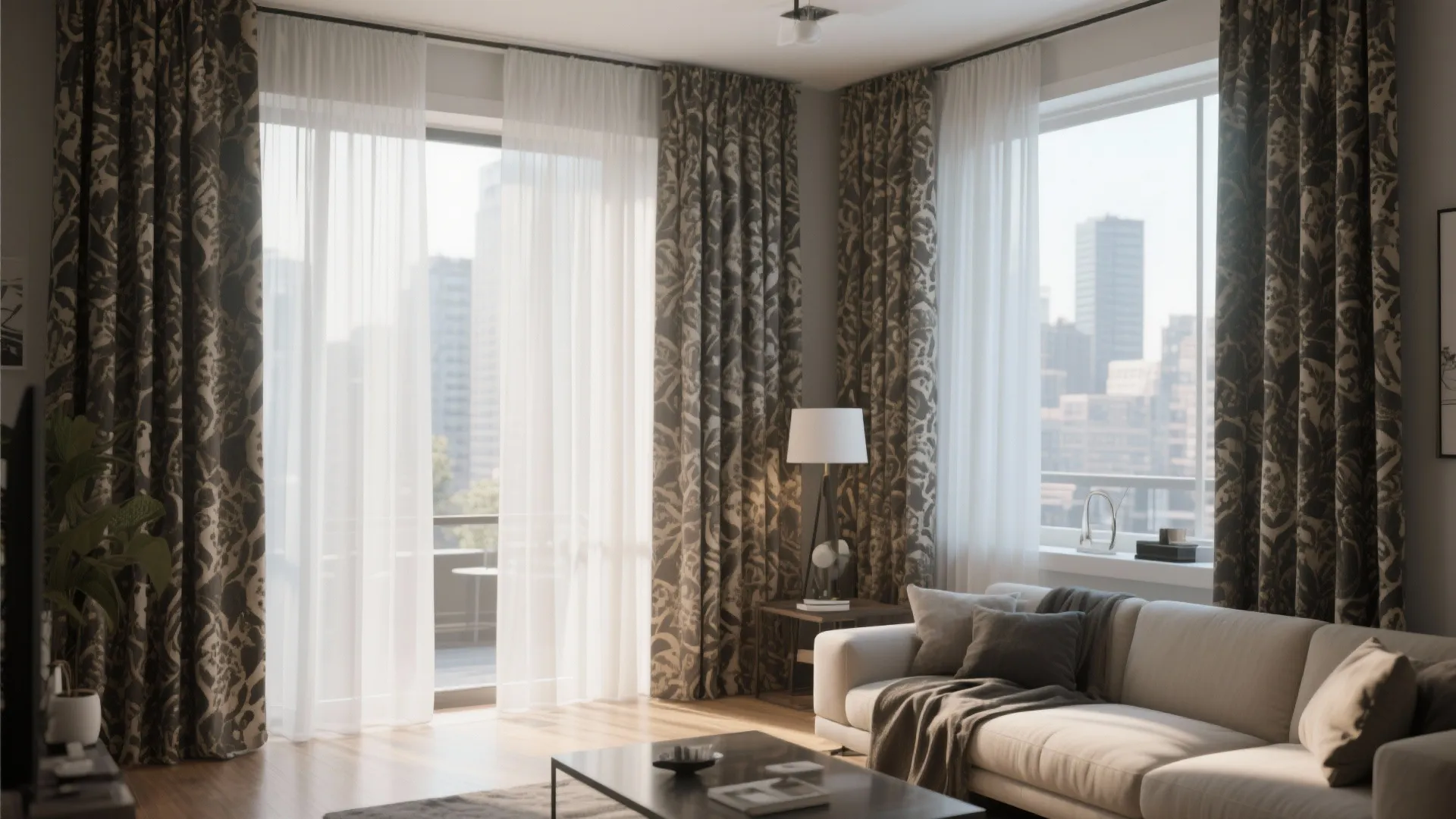 1. Sheer + Heavy Layering