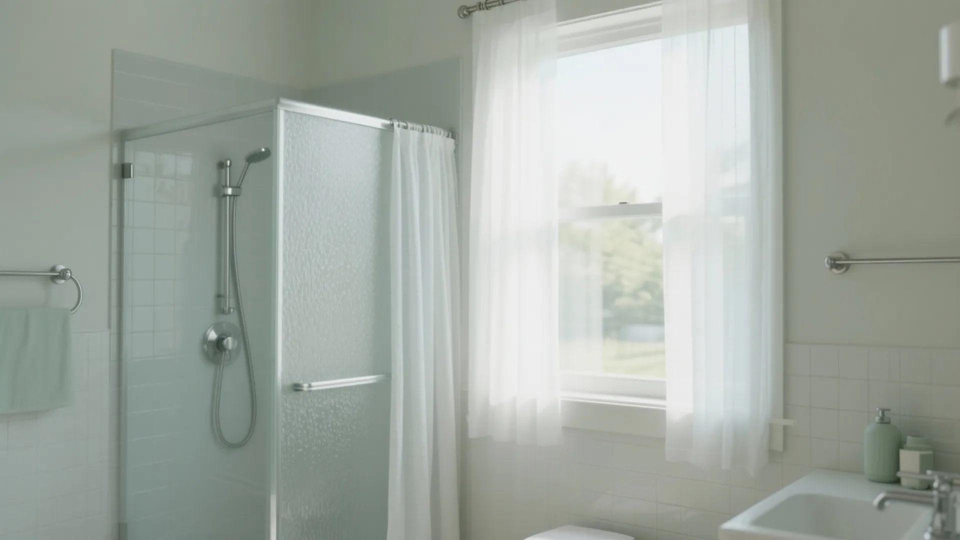 Layered sheer + waterproof combo for privacy and light