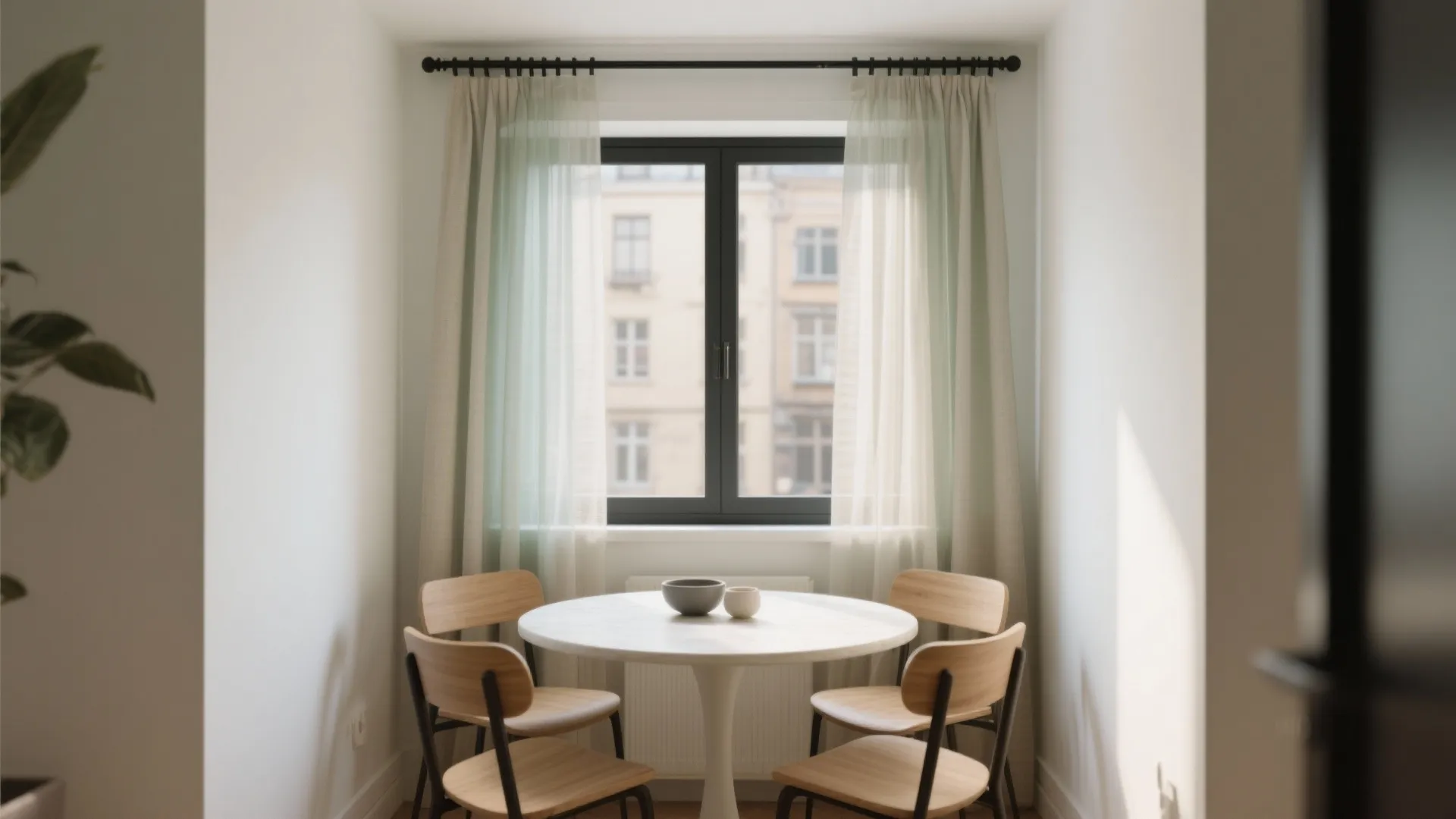 Sheer Linen Layering for Light and Privacy