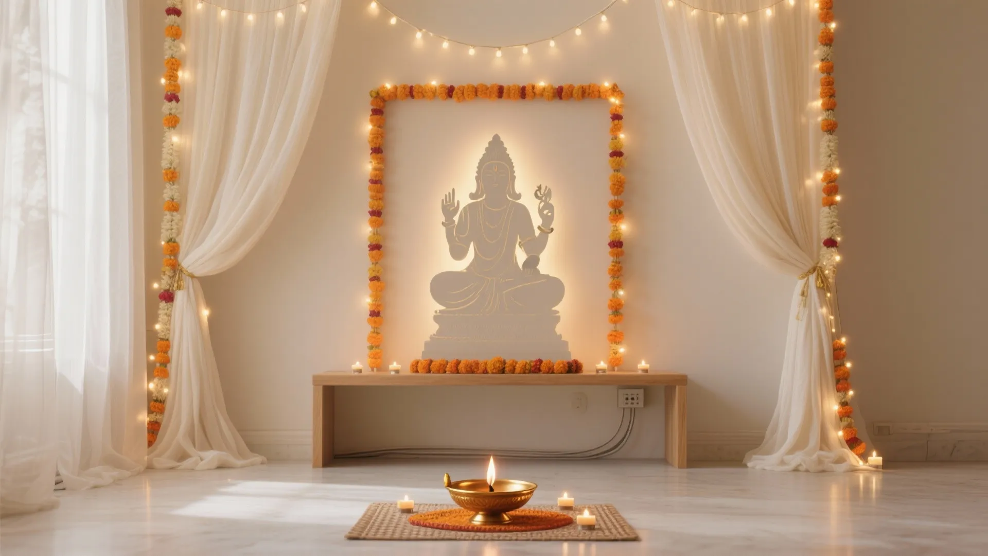 Sheer Backdrops and Layered Lighting