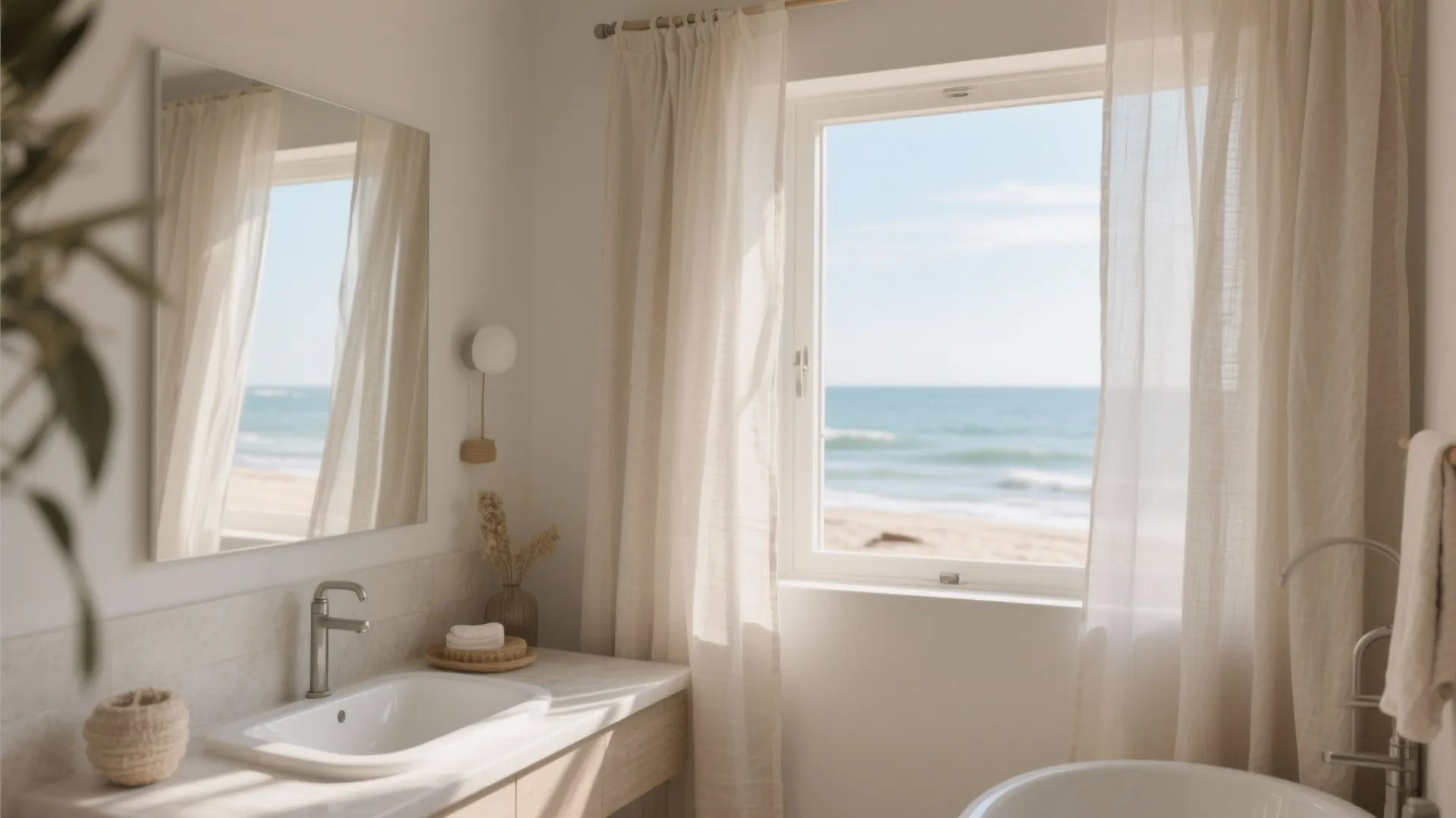 1. Sheer Linen Panels