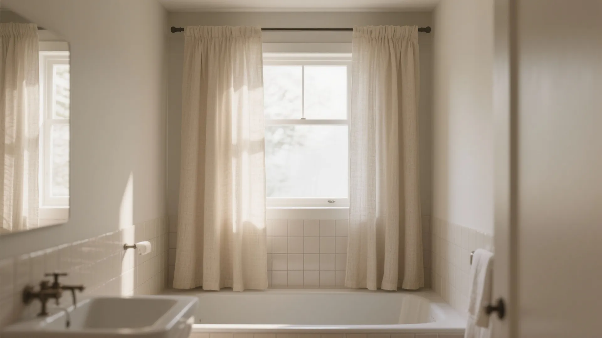 1. Sheer Linen Panels