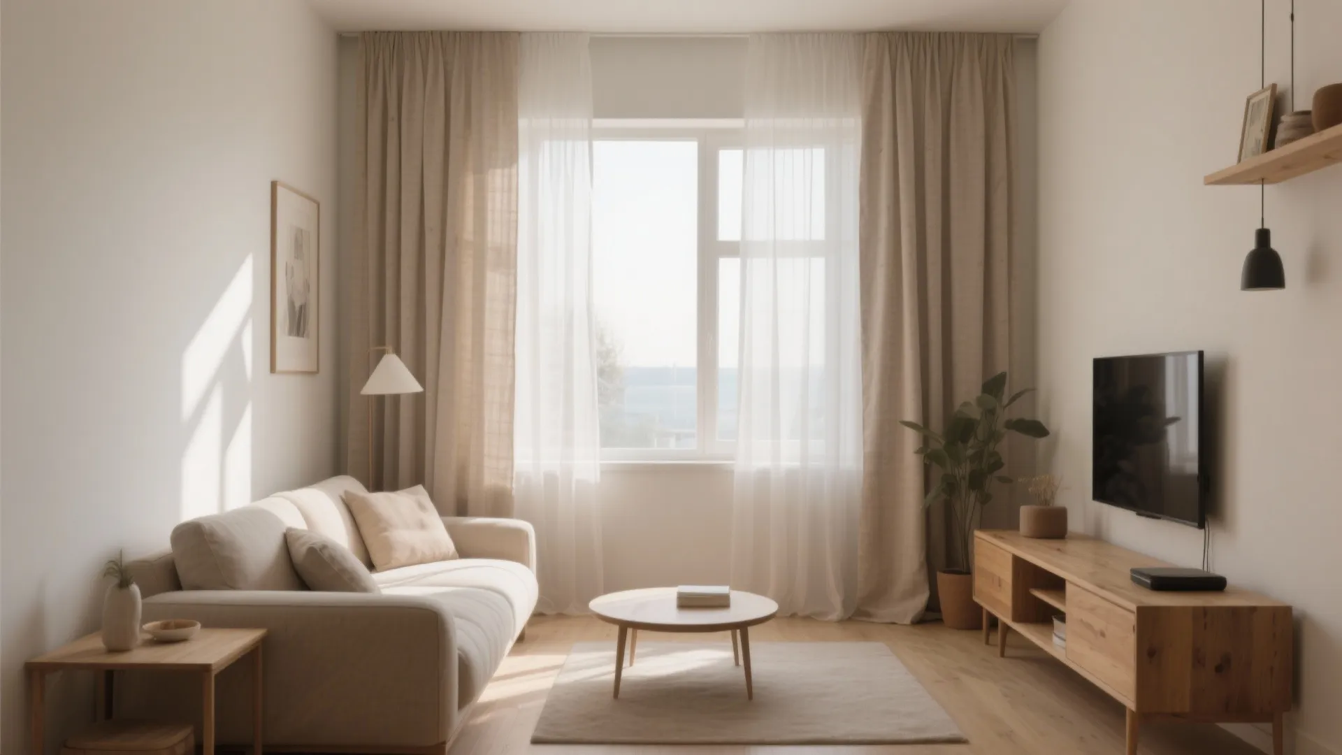 1. Sheer & Linen Layered Elegance